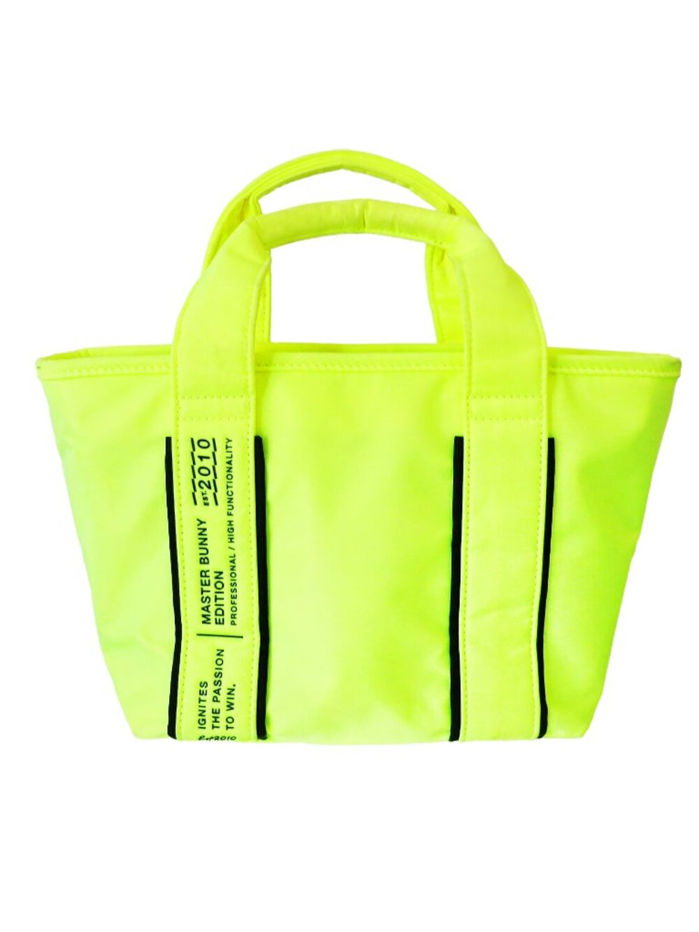 MASTER BUNNY EDITION Golf Japan Neon Yellow PIPING Cart Top Handle Tote Bag